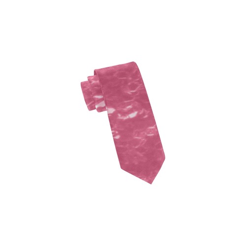 Magenta light pink red faux sparkles glitter Classic Necktie (Two Sides)