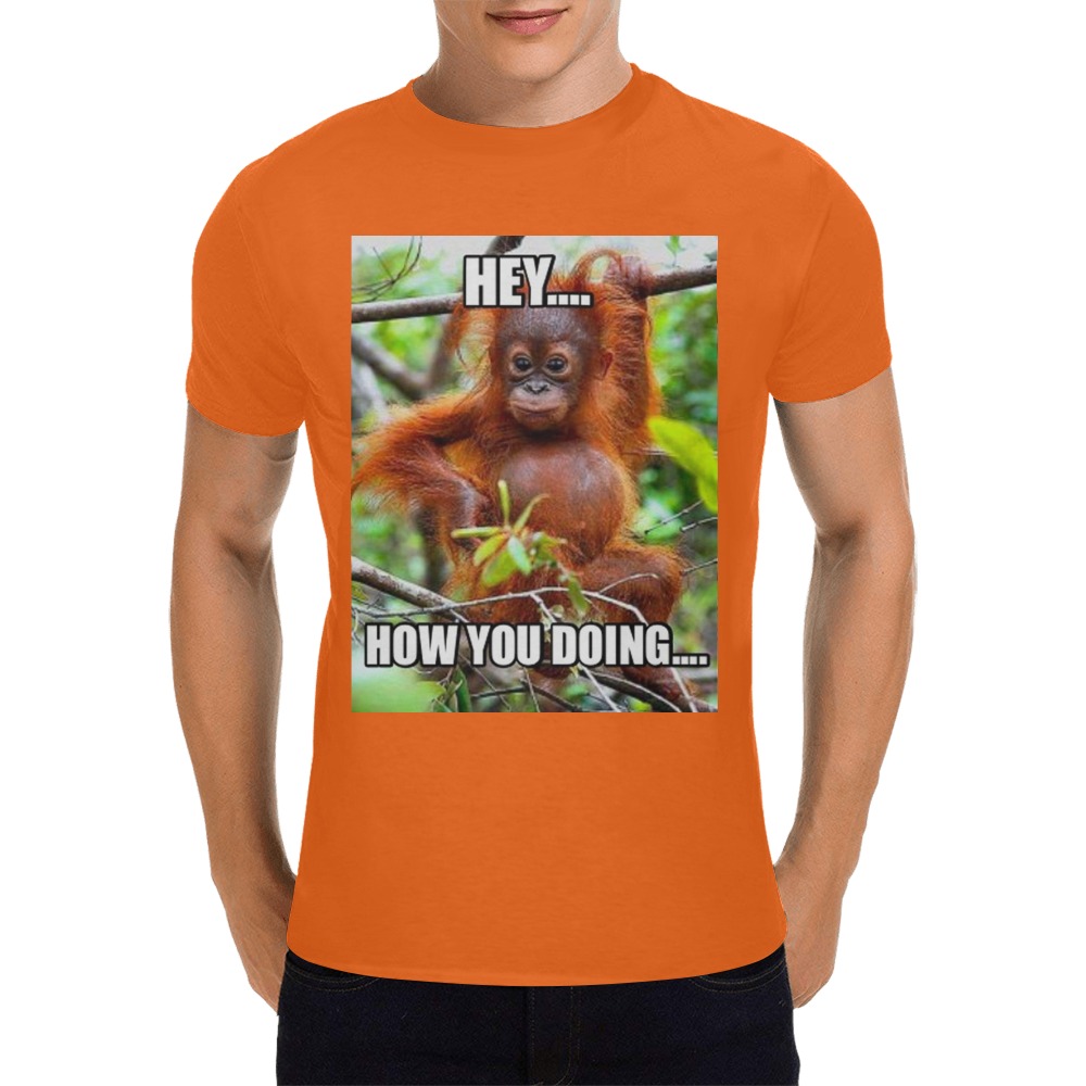 MEME ME MOFO Funny Monkey Men's T-Shirt in USA Size (Front Printing Only)