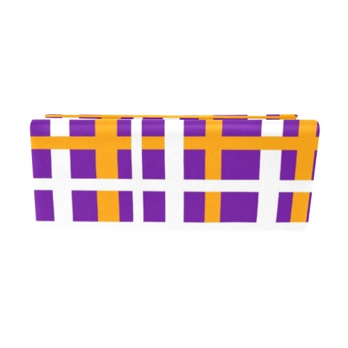 Purple & Orange Interlocking Stripes Custom Foldable Glasses Case
