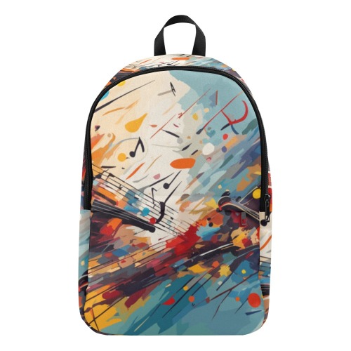 Classical music beautiful colorful abstract art Fabric Backpack for Adult (Model 1659)