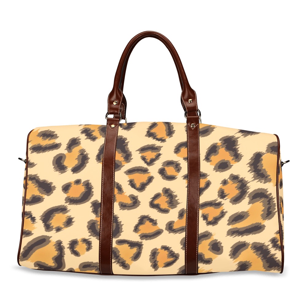 Leopard Print Waterproof Travel Bag/Large (Model 1639)