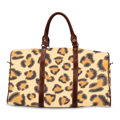 Leopard Print Waterproof Travel Bag/Large (Model 1639)