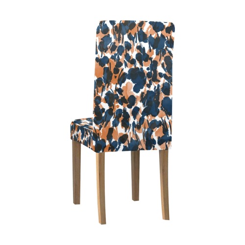 Dots brushstrokes animal print Chair Cover (Pack of 4)