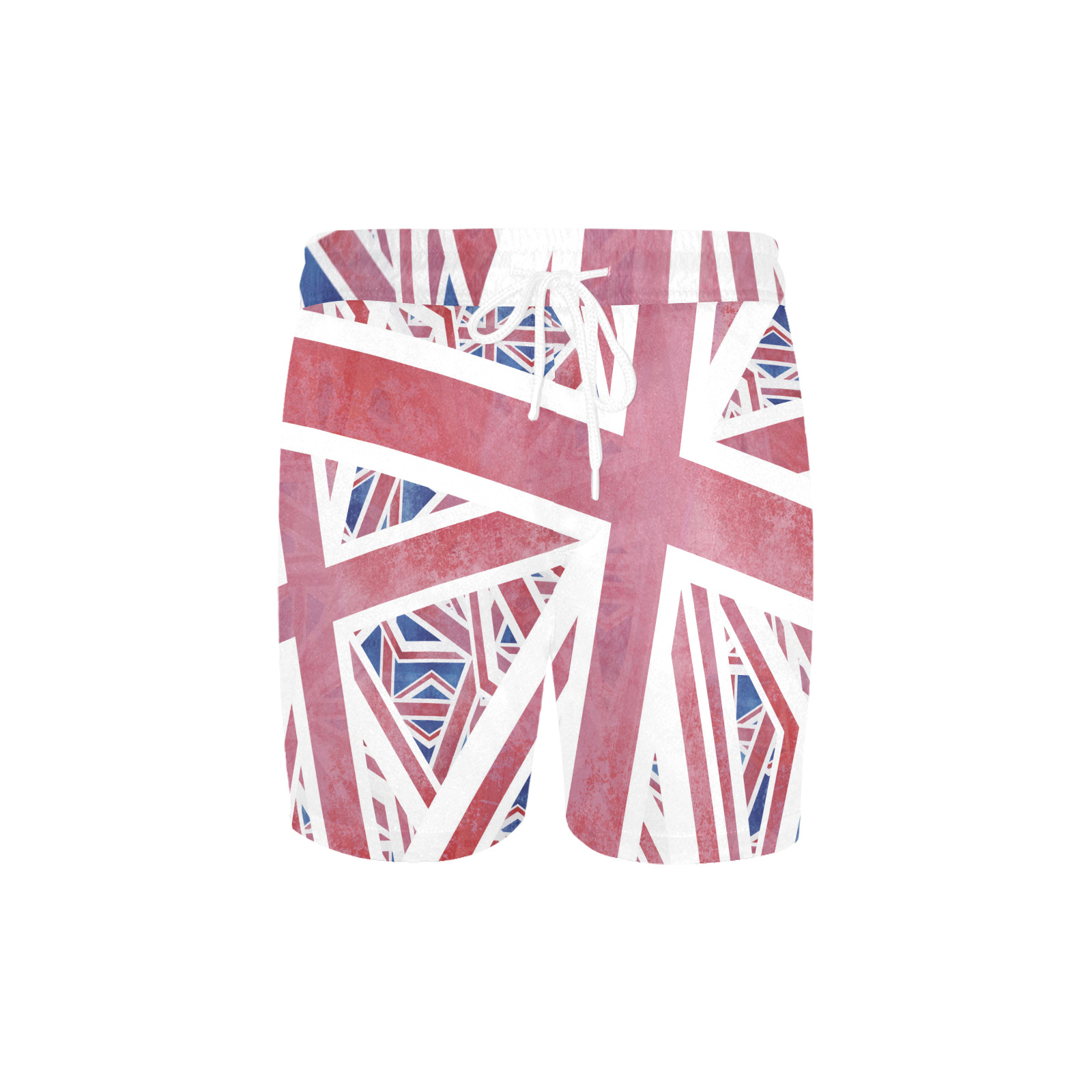 Abstract Union Jack British Flag Collage Men's Mid-Length Swim Shorts (Model L39)