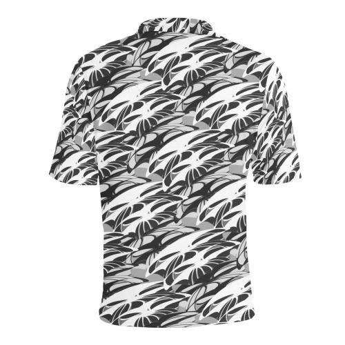 Alien Troops Pattern Men's All Over Print Polo Shirt (Model T55)