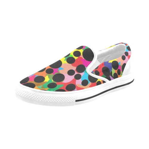 black holes w Slip-on Canvas Shoes for Kid (Model 019)