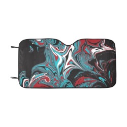 Dark Wave of Colors Car Sun Shade 55"x30"