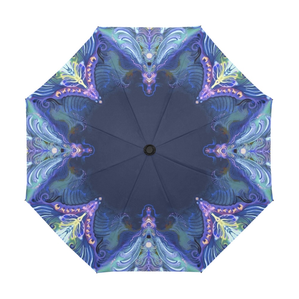 dragon flowers3 Anti-UV Auto-Foldable Umbrella (U09)