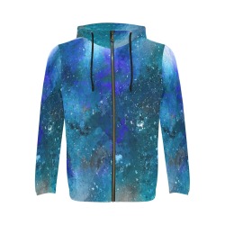 Galaxy All Over Print Full Zip Hoodie for Men (Model H14)
