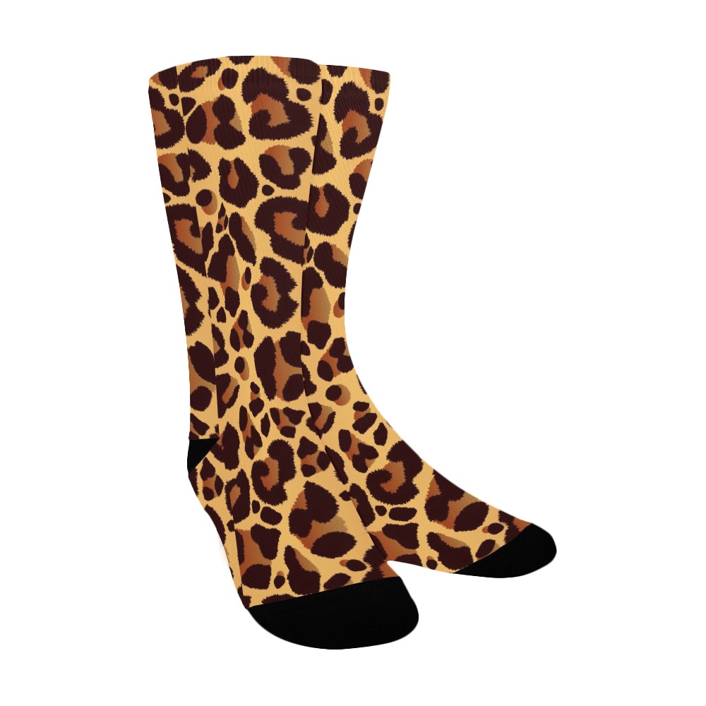 Leopard Pattern Women's Custom Socks