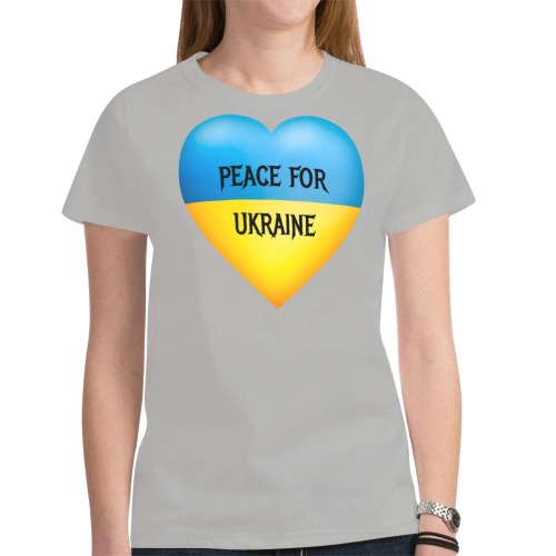 Peace For Ukraine New All Over Print T-shirt for Women (Model T45)