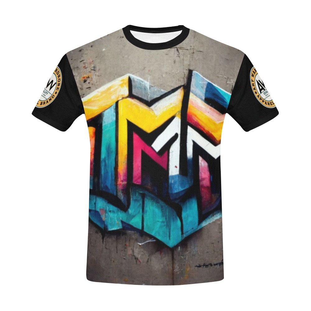 colourful graffiti wall All Over Print T-Shirt for Men (USA Size) (Model T40)