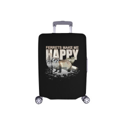 Ferrets Make Me Happy Luggage Cover/Small 18"-21"