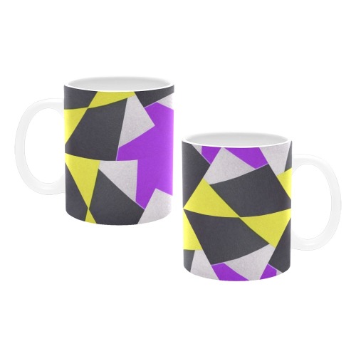 Retro geometric colorful 7D White Mug(11OZ)