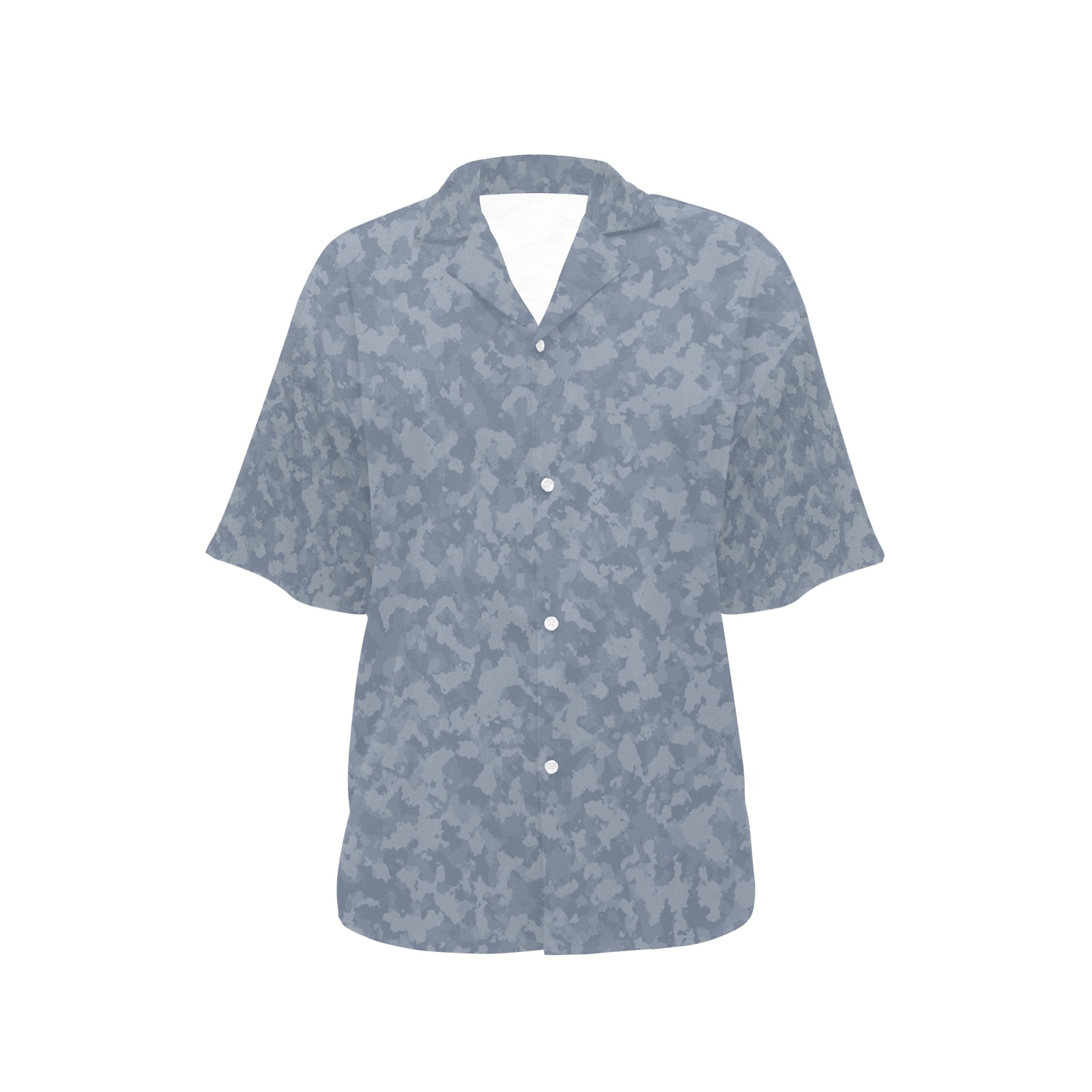 RURIKON BLUE-22 All Over Print Hawaiian Shirt for Women (Model T58)