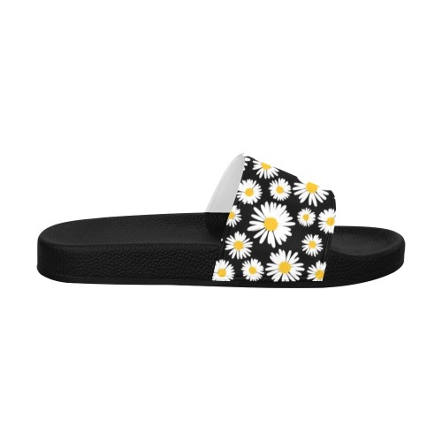 Black Daisy Women's Slide Sandals (Model 057)