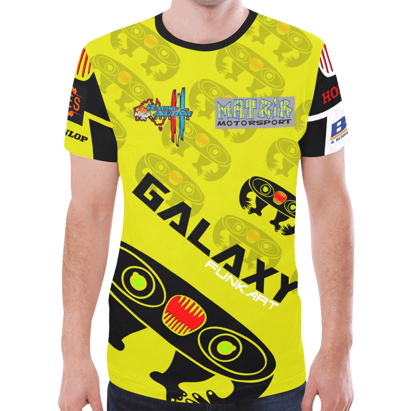 Galaxy Funkart  Yellow Casey All Over Print New All Over Print T-shirt for Men (Model T45)