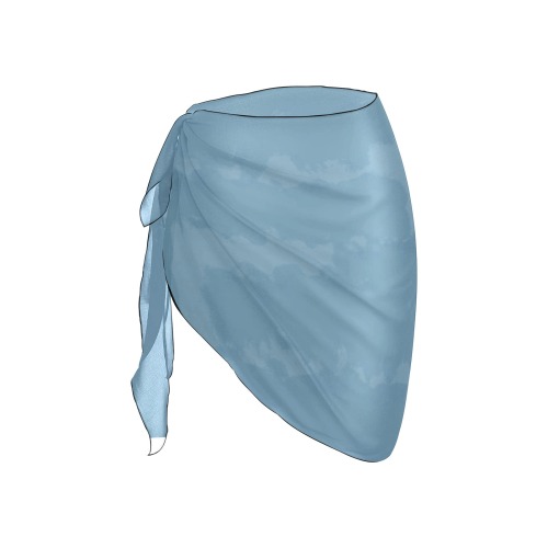 Airforce Blue Horizon Beach Sarong Wrap