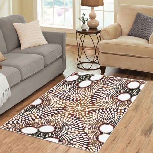 AFRICAN PRINT PATTERN 4 Area Rug 5'3''x4'
