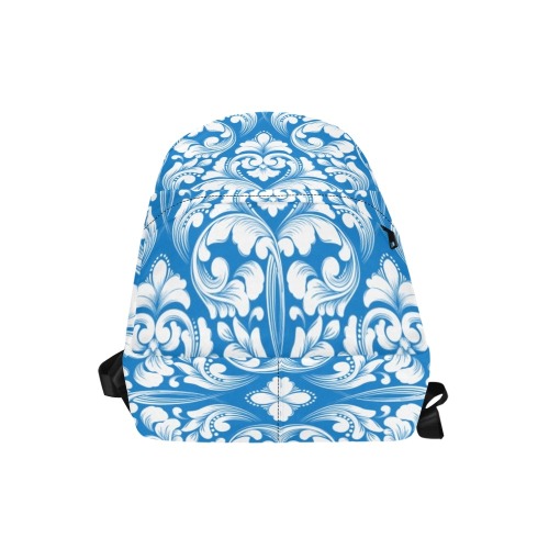 Blue Damask Unisex Classic Backpack (Model 1673)
