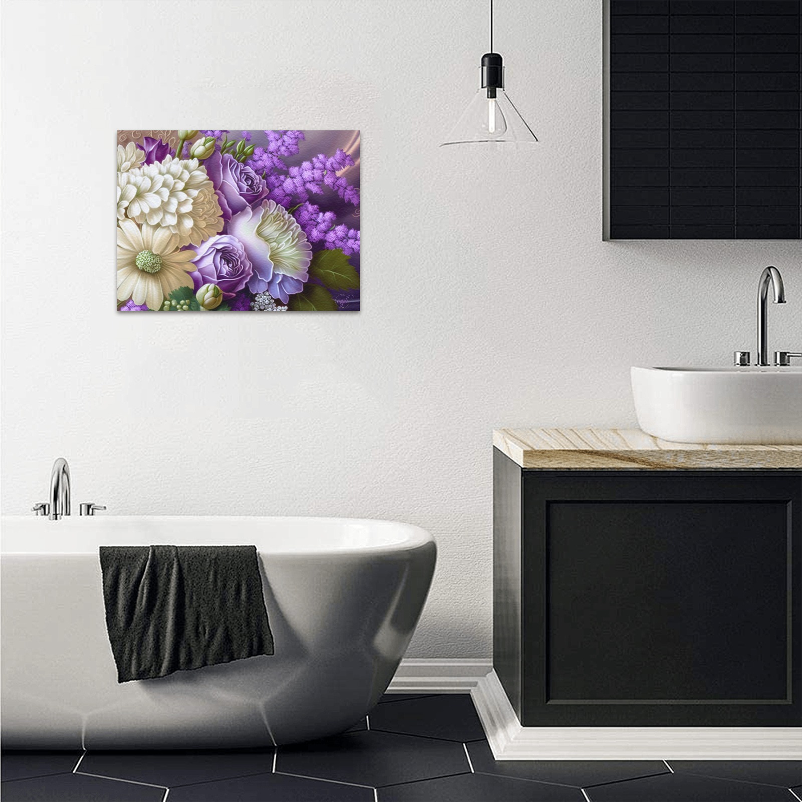 April Showers bring May Flowers Upgraded Canvas Print 16"x12"