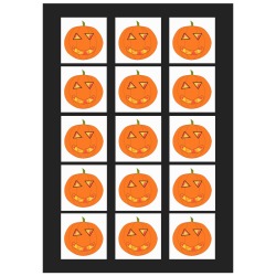 Creepy Pumpkin Personalized Temporary Tattoo (15 Pieces)