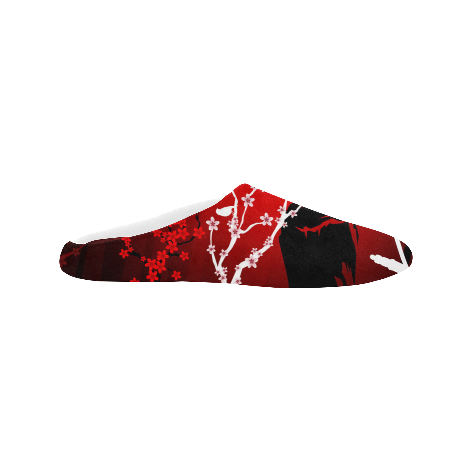 Red Blossom Women's Non-Slip Cotton Slippers (Model 0602)