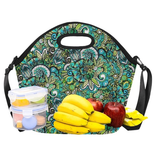 Tropical Illusion Neoprene Lunch Bag/Large (Model 1669)