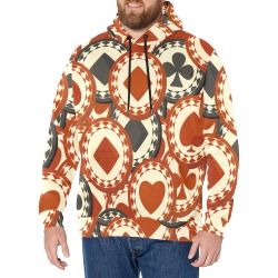 Poker Chips Men's Long Sleeve Fleece Hoodie (Model H55)