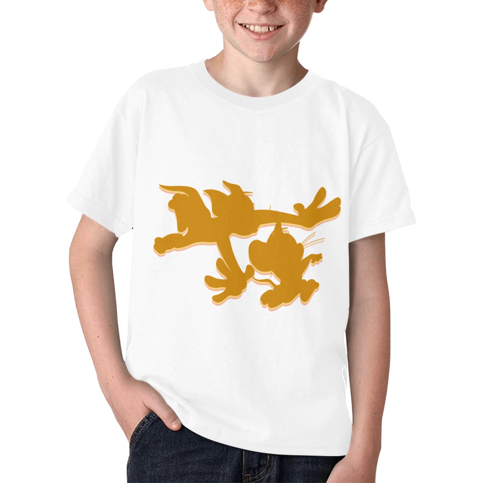Tom Jerry Illustration Kids' All Over Print T-shirt (Model T65)
