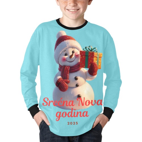 Srećna Nova godina long sleeves blue