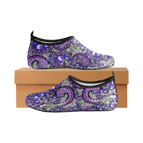 Purple Pulse Men's Slip-On Water Shoes (Model 056)