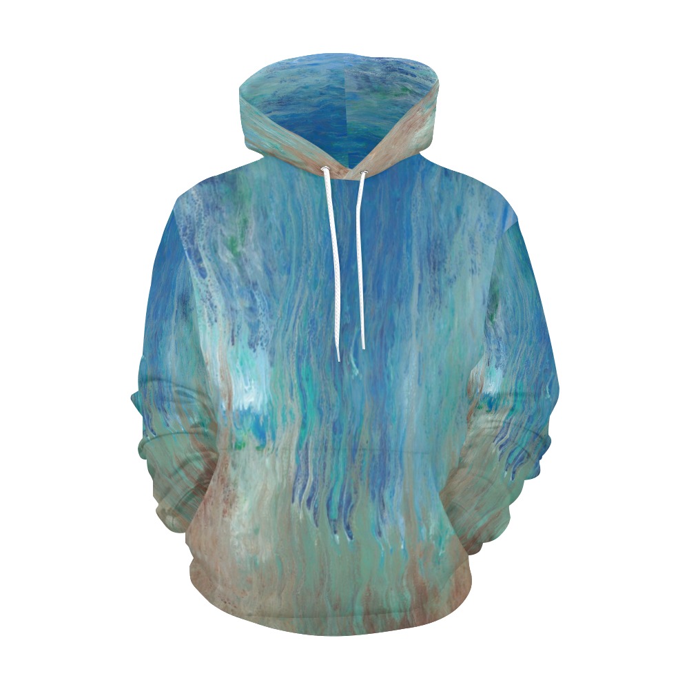 Ocean All Over Print Hoodie for Women (USA Size) (Model H13)