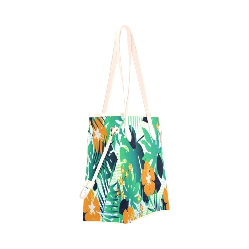 GROOVY FUNK THING FLORAL Clover Canvas Tote Bag (Model 1661)