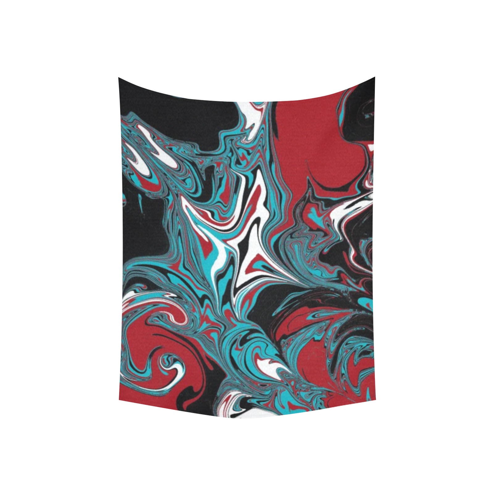 Dark Wave of Colors Cotton Linen Wall Tapestry 30"x 40"