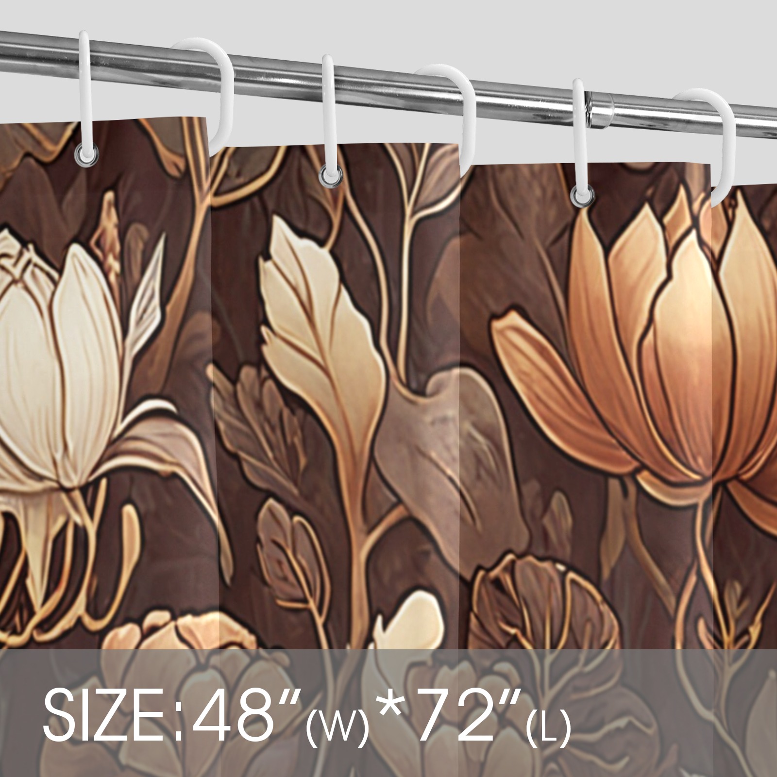 Fabulous Florals 38 Shower Curtain 48"x72"