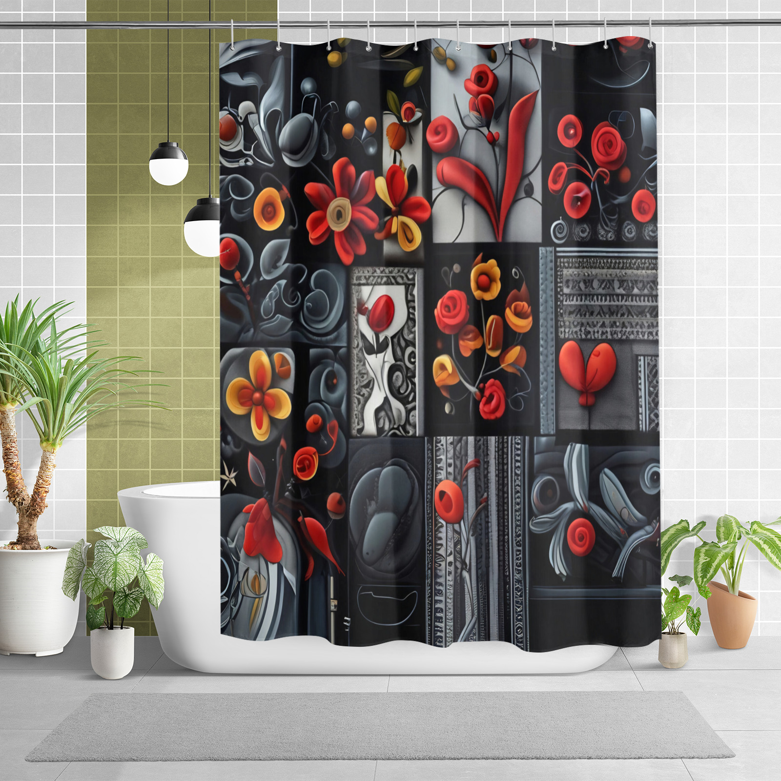 Rose Garden Shower Curtain 69"x70"