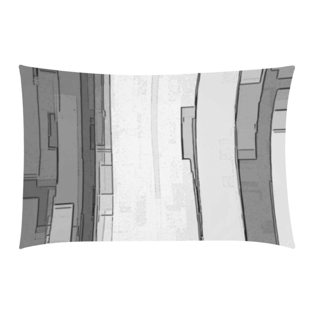 Greyscale Abstract B&W Art 3-Piece Bedding Set
