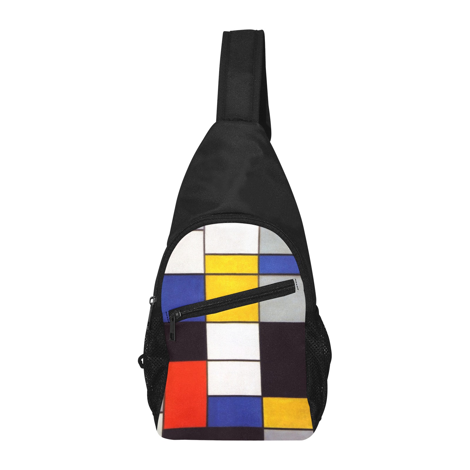 Composition A by Piet Mondrian Chest Bag-Front Printing (Model 1719)