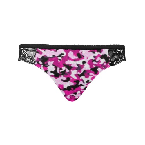 Miss Pink camo Women's Lace Panty (Model L41)