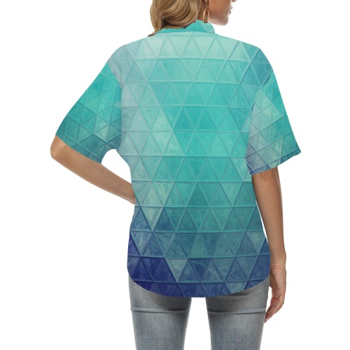mosaic 35 All Over Print Hawaiian Shirt for Women (Model T58)