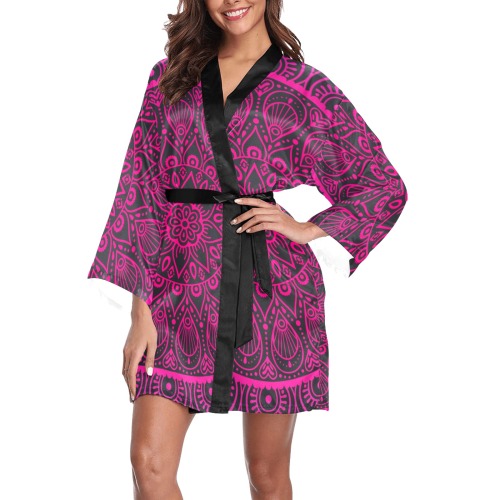 Mandala Long Sleeve Kimono Robe