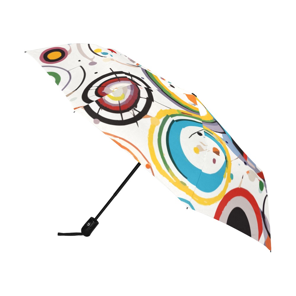 Beautiful abstrac art of circles, dots, lines. Anti-UV Auto-Foldable Umbrella (U09)