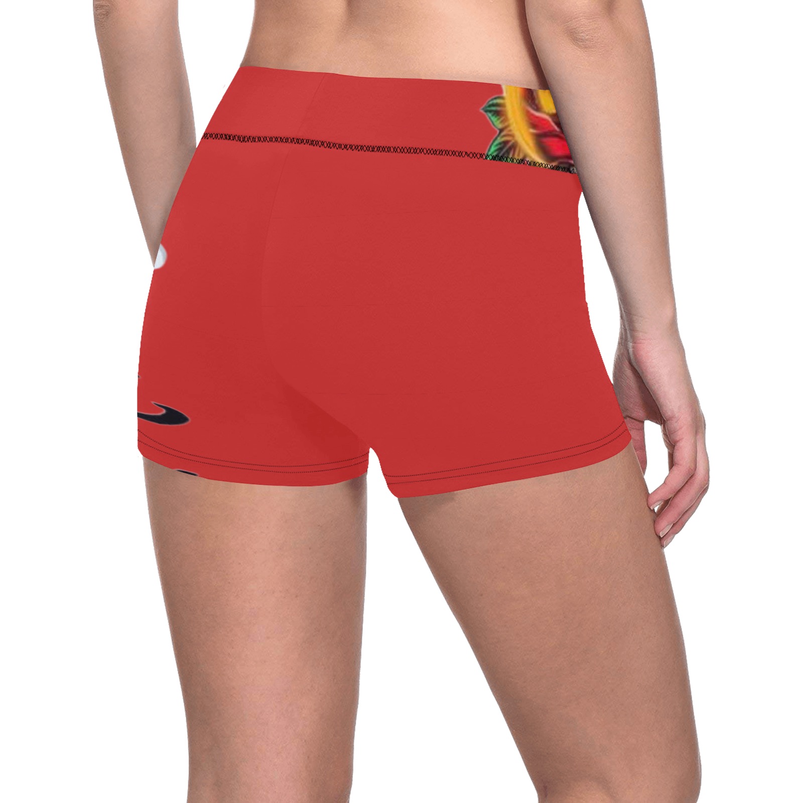 Aromatherapy Apparel Graphic Short leggings Red Women's All Over Print Short Leggings (Model L28)