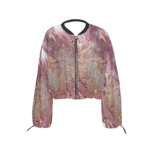Magical Meteor Cropped Chiffon Jacket for Women (Model H30)