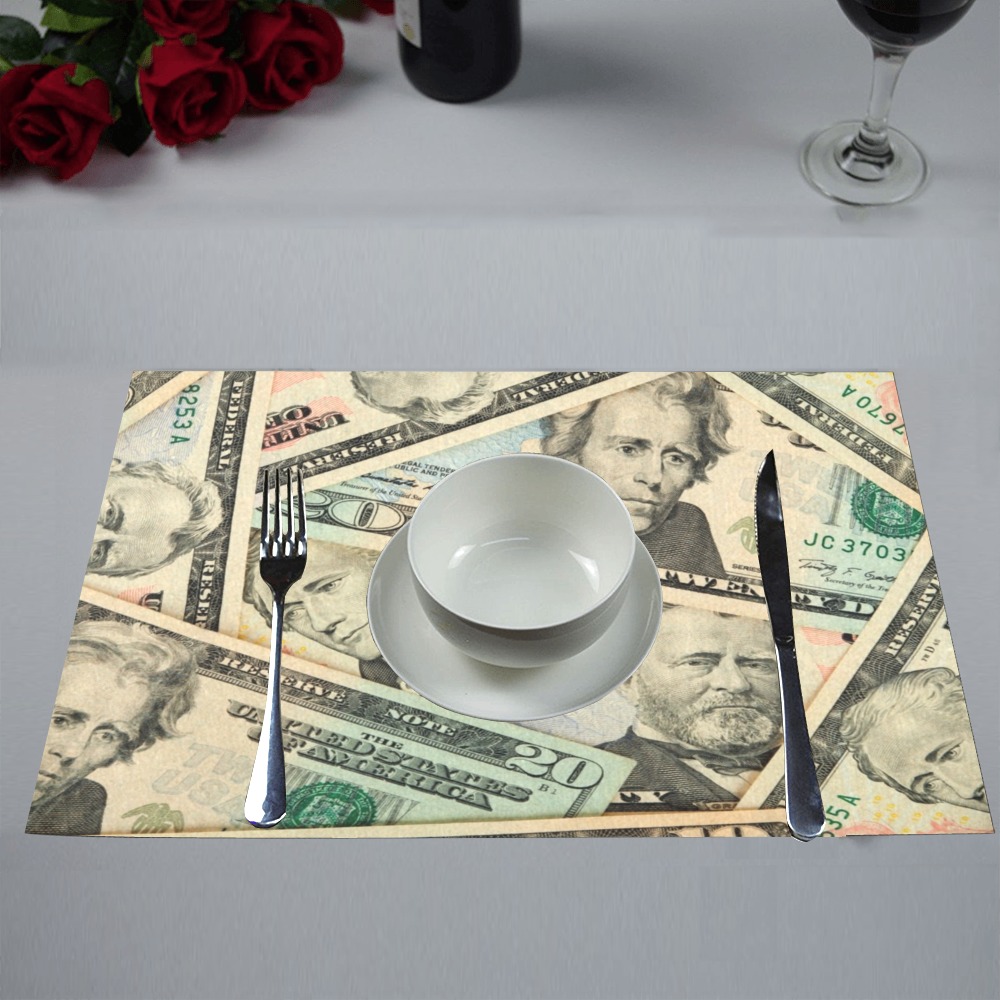 US PAPER CURRENCY Placemat 12''x18''