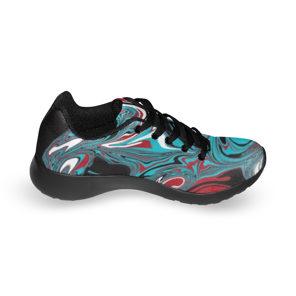 Dark Wave of Colors Kid's Running Shoes (Model 020)
