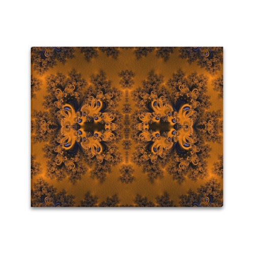 Orange Groves at Dusk Frost Fractal Frame Canvas Print 24"x20"