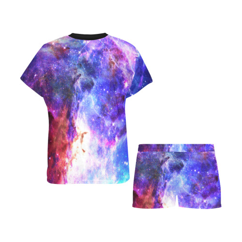 Mystical fantasy deep galaxy space - Interstellar cosmic dust Women's Short Pajama Set