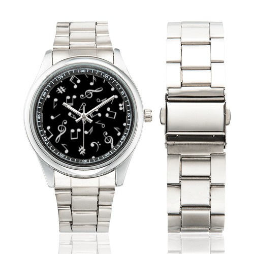 Lullaby Notes Men's Stainless Steel Watch(Model 104)